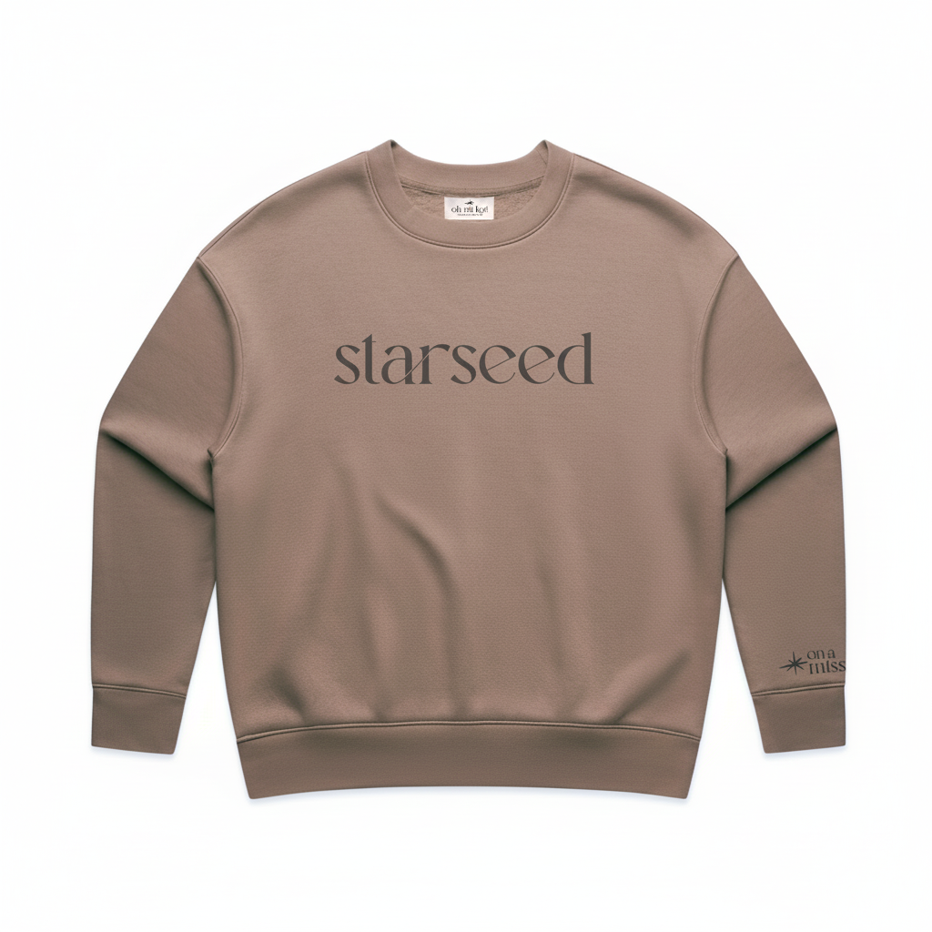 Women’s Sweatshirt | Starseed On a Mission | Cacao Blush